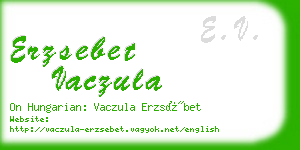 erzsebet vaczula business card